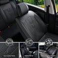 thumbnail image 3 of 2013-2026 for NISSAN SENTRA Car Seat Cover, Waterproof Faux Leather 5 Piece Full Set Non-slip Protect and Upgrade Seats, Black Car Seat Covers, Pet Car Seat Covers, 3 of 9