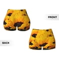 thumbnail image 5 of Kdxio Flower Bush Sunflower Print Workout Shorts for Women Seamless Soft Smooth Gym Yoga Scrunch Active Shorts, 5 of 9