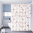 thumbnail image 1 of Waterproof shower curtain coffee ring single curtain without rod width 200*height 200 (with hanging ring), 1 of 1