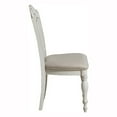 thumbnail image 3 of Victorian Style Writing Desk Chair with Engraved Backrest, Antique White- Saltoro Sherpi, 3 of 5