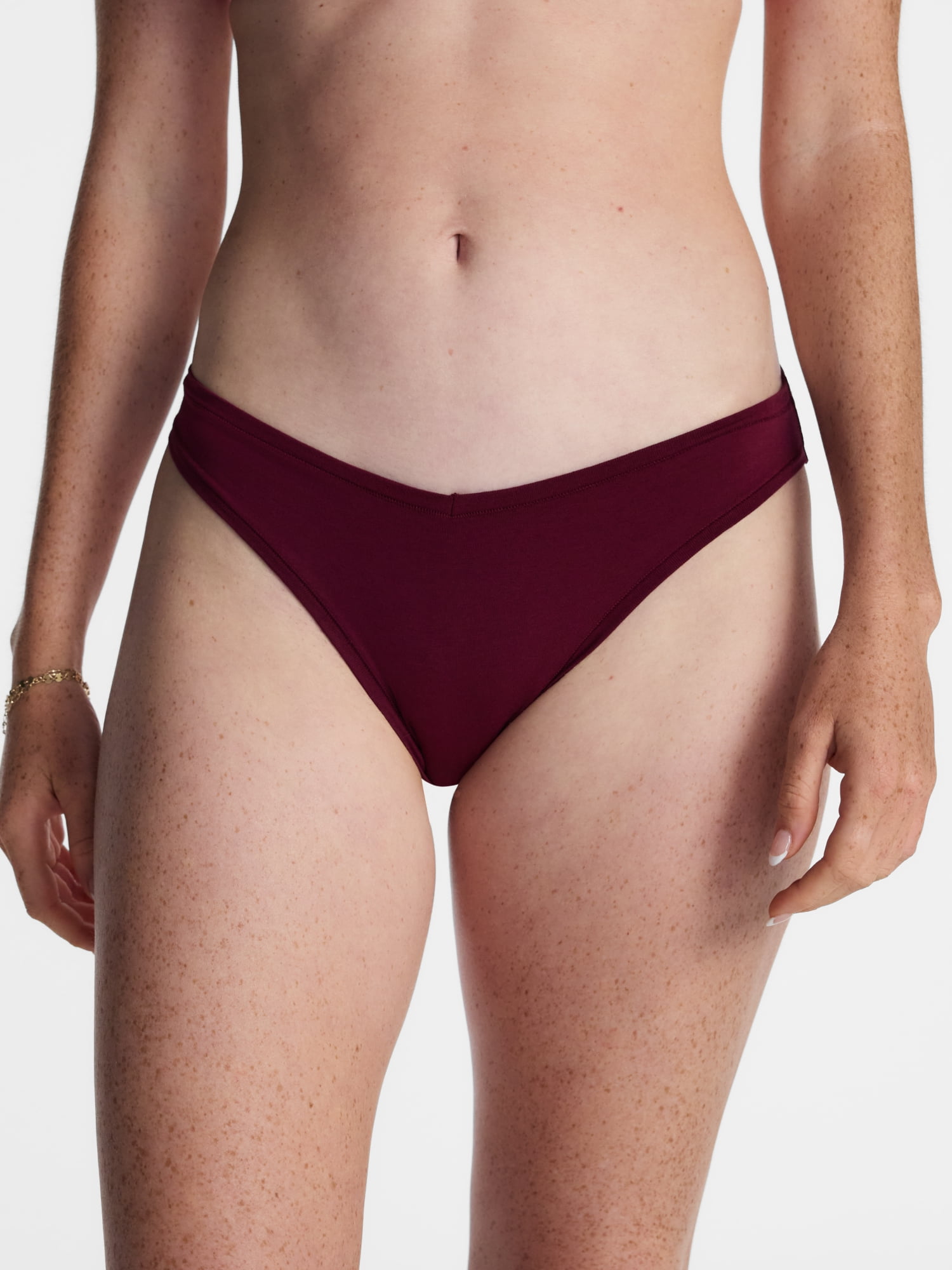 No Boundaries Cotton Stretch Jersey Cheeky Panties, 3 Pack, Women's XS-XXXL