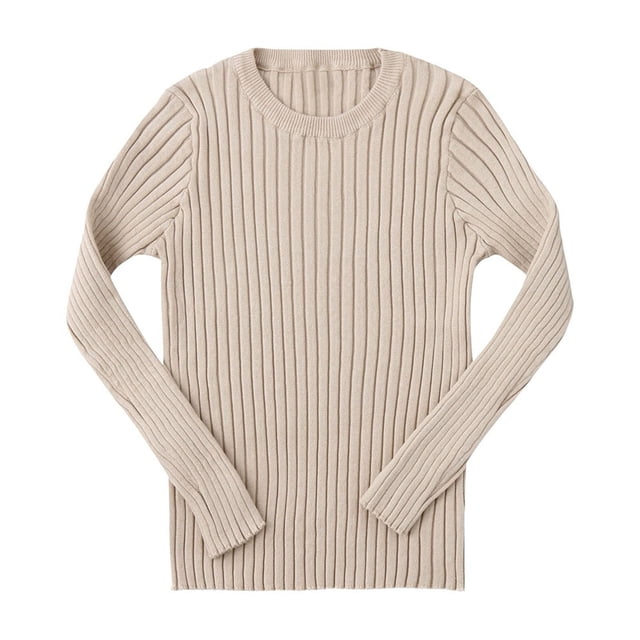 Toddler Girls Sweater Toddler Kids Baby Girls Ribbed Knit Sweater Soft Solid Warm Sweater Pullover