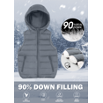 thumbnail image 3 of SOLOCOTE Boys Down Vest Puffer Winter Jacket Kids Lightweight Water-Resistant Packable Coat, 3 of 5