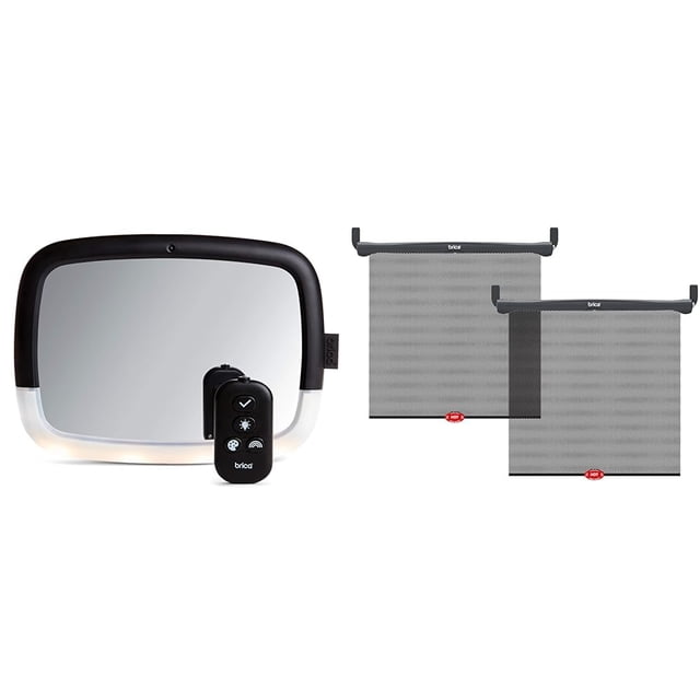 Espejo de coche Munchkin Brica, luz nocturna con 2 parasoles para bebé