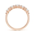 thumbnail image 2 of ANGARA Lab Grown 3 Row Alternating Diamond Anniversary Ring for Women in 14K Rose Gold (Size-2.5mm| Color-F-G| Clarity-VS) | Anniversary, Jewelry Gift for Women | Lab-Grown Diamond Ring, 2 of 6