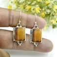 thumbnail image 1 of Tiger Eye Earring 925 Sterling Silver Earring For Women Simple Dangle Earring, 1 of 6