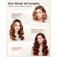 thumbnail image 6 of Hoson Dual Voltage Curling Wand Tapered Barrel 1.25"-0.75", Ceramic Hair Curling Iron for Long Hair, 225-450℉ LCD Digital Temperature, 6 of 7