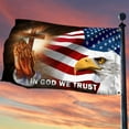 thumbnail image 2 of Flagwix Jesus American Flag Bald Eagle In God We Trust, Durable Brass Grommets 3x5 ft, 2 of 5