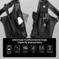 thumbnail image 2 of Bolso de hombro doble de cuero DOEUTLQ ajustable negro, 2 of 6