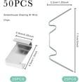 thumbnail image 2 of 50 Pcs Clips de Serre en Verre, Clips de Fixation en Acier Inoxydable-25 W Clips et 25 Z Clips, 2 of 5