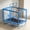 blue, variant on 55" *36" Trampoline for Toddler 1-6 ,Mini Trampoline Indoor Outdoor for Kids with Swing & Basketball Hoop, Heavy-Duty Small Trampoline with net, Gymnastics Play