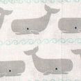 thumbnail image 5 of Hudson Baby Infant Boy Cotton Flannel Burp Cloths 4pk, Gray Whale, One Size, 5 of 5