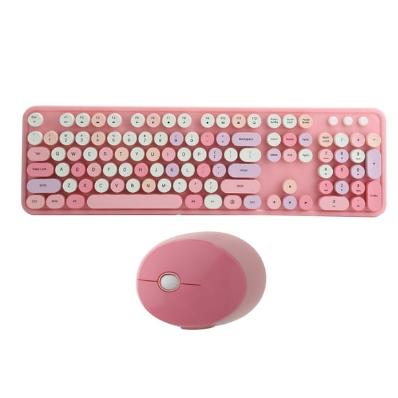 Juego de teclado y mouse inalámbricos Sincero color rosa mezclado