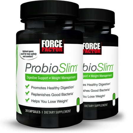 (2 pack) Force Factor ProbioSlim Probiotic Supplement + Weight Loss Capsules,