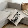 thumbnail image 4 of Horse-Print Cotton Linen Cushion Cover for Sofa, Living Room, Office or Model Unit, Decorative Throw Pillowcase with Lumbar Support, 4 of 6