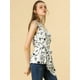 thumbnail image 4 of INSPIRE CHIC Top peplum envolvente con dobladillo asimétrico en la cintura con cuello en V sin mangas para mujerFlor Negro M, 4 of 6
