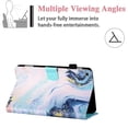 thumbnail image 3 of Allytech Galaxy Tab A 10.1" 2019 Released Case Model SM-T510 T515, Slim Fit Shockproof Multi Angle Kickstand Folio Flip Patterned Cover Case for Samsung Galaxy Tab A 10.1 T510, Marble, 3 of 6