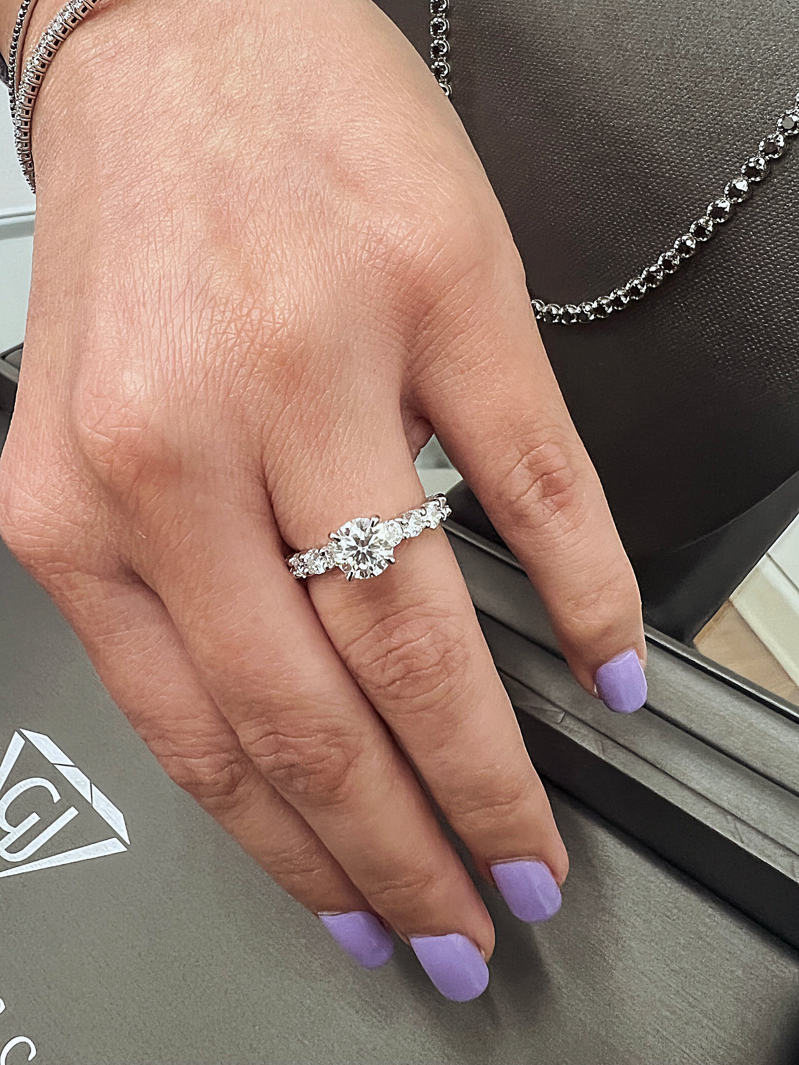 Ximena 5 Carat LP VS2 Pear Shape Diamond Engagement Ring | Nekta New York