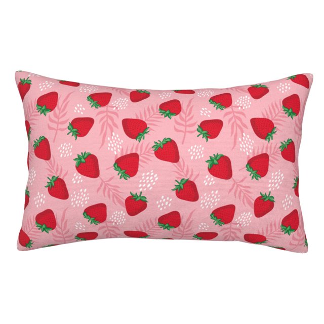 Balery Strawberry Funda de Cojín Estampada, Regalos para Mujeres, Regalos de Amor para Ella, Regalos para Novia o Esposa, Funda de Almohada-14"x20"