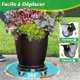 thumbnail image 3 of Soporte para plantas con ruedas Capacidad de carga ajustable de 150 kg Carro con ruedas Maceta para interiores Soporte para plantas Soporte para plantas de interior para macetas Plantas Paraguas Bote JAMW Sencillez, 3 of 5