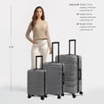 thumbnail image 4 of DUKAP RAV 3-Piece Hardside Luggage Sets with Spinner Wheels, Handle and Trolley, (20"/24"/28"), Silver, 4 of 7