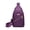Purple, variant on Pink Polyester Sling Chest Bag Shoulder Backpack Daypack For Hiking Camping Travel With Earphone Hole Adjustable Strap