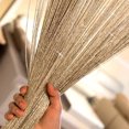 thumbnail image 2 of QualitChoice Decorative Door String Curtain Wall Panel Room Divider Blind Tassel Fringe Window Home Room Divider Blind Tassel Screen champagne 1Set, 2 of 6
