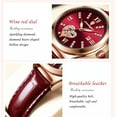thumbnail image 4 of POEDAGAR Women Watches Fashion Leather Romance Red Dial Luxury Ladies Watch Waterproof Quartz Date Swiss Brand Wristwatch, 4 of 5