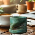thumbnail image 4 of Taza de café de cerámica, taza pequeña para café, taza de té sin asas, taza de té de 200 ml para café con leche, espresso, , café, cafetería Verde, 4 of 5