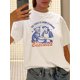 thumbnail image 1 of Vintage-Inspired "So This Is How You Make Biscuits" Graphic Tee for Women - Casual Round Neck, Short Sleeve, Polyester, Machine Washable - White with Chef & Baker Illustration, 1 of 6