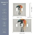 thumbnail image 2 of Yayeee Toggle Light Switch Wall Plate 3-Gang 6.37"x4.48" Decorative Outlet Cover, White Astronaut, 2 of 7