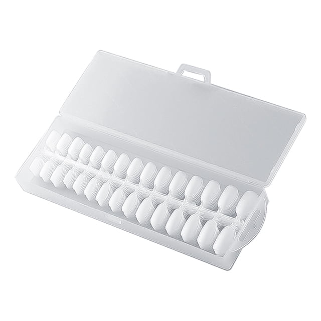 HILABEE 240 Pcs Faux Ongles Pleine Couverture Sans Trace avec Boîte de Rangement Carré Rond