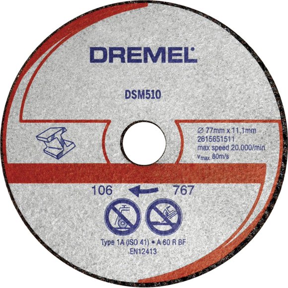 Disco de corte multipack Dremel DSM510 para sierra circular de 77 mm