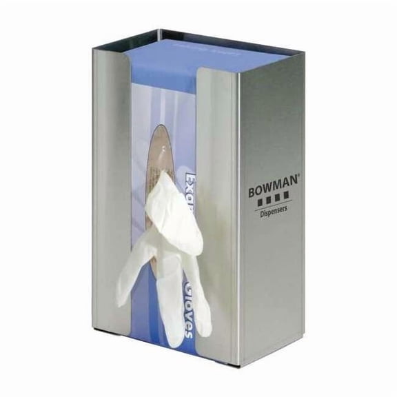 Glove Dispenser, Stainless Steel, Holds (1) Box ,Silver ,10 in H x 6-1/2 in W x 4 in D