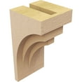 thumbnail image 5 of 5"W x 5"D x 10"H Wide Rockford Rough Cedar Woodgrain TimberThane Corbel, Primed Tan, 5 of 6