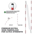 thumbnail image 3 of MR Volleyball Antenna Set, Antenna Poles with Sleeve, Fiberglass Collapsible Volleyball Referee Equipment Training Equipment Indoor Outdoor Beach Play, 1 Pair, 3 of 8