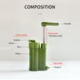 thumbnail image 2 of Outdoor Portable Water Microbial Purification Filter Sediment Purifier Cleaner Outdoor Drinking Device for Hiking Mountaineering Camping Backpacking Fishing, 2 of 8