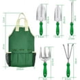 thumbnail image 3 of 7-Piece Green Gardening Tool Set – Stainless Steel Tools with Wooden Handles, Folding Stool & Canvas Tote, Durable Garden Kit for Every Gardener, 3 of 10