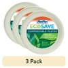 (3 pack) Hefty ECOSAVE Compostable Paper Plates, 8 3/4 inch, 22 Count