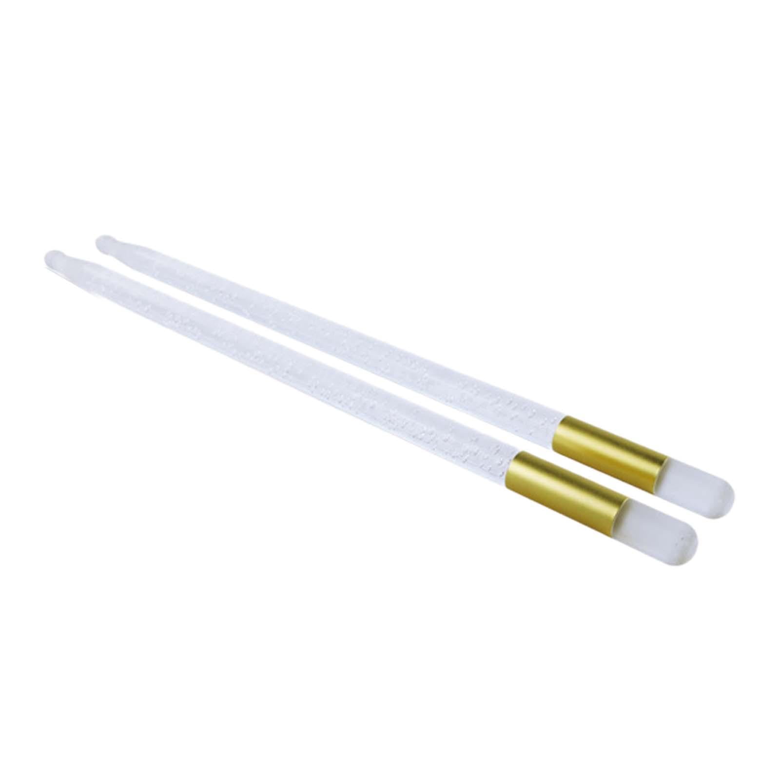 LeeQinersw 2 Pieces Light up Drum Sticks Percussion Accessories Lightweight Professional 13 Gold