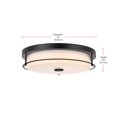 thumbnail image 2 of Living District Kolson 16 Inch Led Flush Mount In Black, 2 of 8