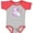 Heather and Red, variant on Inktastic I Am 1 Year Old with Unicorn and Hearts Girls Baby Bodysuit