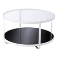thumbnail image 1 of Meubles SEI Table de Cocktail en Verre Trempé avec Finitions en Noir-Blanc, 1 of 3