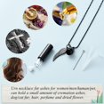 thumbnail image 3 of Cremation Jewelry for Ashes Pendant Urn Necklace Cylinder with Glass Vial Keepsake Ashes Memorial Jewelry, 3 of 6