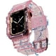 thumbnail image 3 of Funda transparente con correa compatible con Apple Watch 45 mm, 38 mm, 40 mm, 41 mm, 42 mm, 44 mm, mujeres, hombres y niñas, correa de silicona suave y transparente con funda para iWatch Series 9, 8,, 3 of 5
