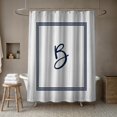 thumbnail image 4 of Creative Products Navy Blue and White Letter B Monogrammed 71x74 Shower Curtain, 4 of 7
