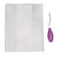 thumbnail image 2 of Latch Hook Tool Rug Making Mesh Kit Metal Construction with Comfortable Rubber Handle Crochet Hair Coaster Making Crafting, 2 of 7