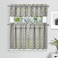thumbnail image 2 of Kitchen Curtains 36 Inch Short - 3 Panel Set, Rod Pocket Window Curtain, 100% Polyester for Farmhouse, Cafe, Kitchen, Living Room, Bedroom, Sports-Themed Design, Easy Wash, 2 of 6