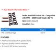 thumbnail image 2 of Intake Manifold Gasket Set - Compatible with 1996 - 2004 Buick Regal 3.8L V6 1997 1998 1999 2000 2001 2002 2003, 2 of 2