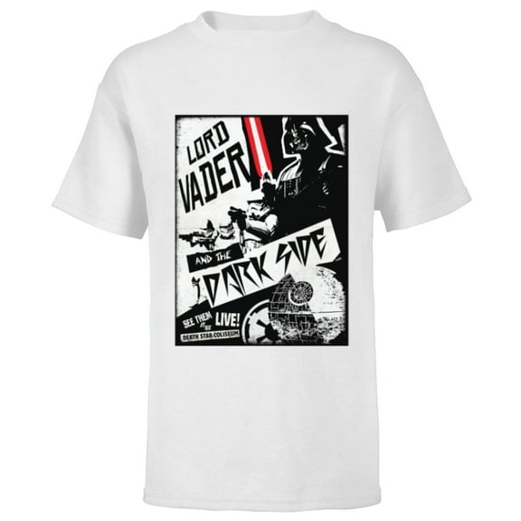 Star Wars Lord Vader and the Dark Side Band - Short Sleeve T-Shirt for Kids - Customized-White
